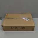 SAYZH Dish Drying Rack - Stainless Steel Dish Rack for Kitchen Counter, Large-Capacity Dish Drainer with Cutlery Holder, Kitchen Organizer for Dishes, Spoons and Forks, White