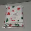 Cholemy 100 Pcs Dog Paw Plastic Bags Dog Gift Bags Shopping Merchandise Sturdy Totes with Handles for Holiday Birthday Party Business, 9 x 12 in (Red and Green)