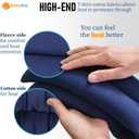 SunnyBay Microwavable Heating Pad for Neck and Shoulder, Heated Neck Wrap, Microwave Heat Pad, Weighted Beanbag Moist Hot or Cold Compress, 2.2 lbs, 26x4 Inches, Navy Blue