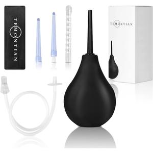 Enema Bulb Kit , Anal Douche for Men Women Beginners,Enima Vaginal Cleaner kit for Women, Douches for Men with 19.7in Hose+4 Replaceable Nozzles (Black) Enema Bulb Kit , Anal Douche for Men Women Beginners,Enima Vaginal Cleaner kit for Women, Douches for Men with 19.7in Hose+4 Replaceable Nozzles (Black)