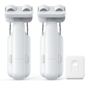 SwitchBot 2025 Automatic Curtain Opener 3 Rod-Bluetooth Remote Control, WiFi&Smartphone Control, Upgraded High-Performance, Add Hub to Compatible with Alexa, Google Home, HomeKit