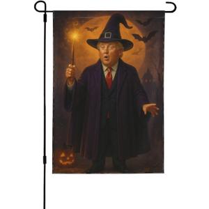Funny Happy Halloween Flags 12x18 In Double Sided Pumpkin Bat Outdoors Garden Flag for Yard Lawn Decoration