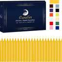 24 Pack Golden Spell Chime Candles  Premium Mini Unscented Taper Candles for Rituals, Prayer, Birthdays, Meditation, Altar, Spells, Chime Candles - 4 Inch Tall - Ideal for Witches