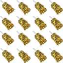 16PCS Cheerleading Pom Poms Metallic Foil Plastic Pom Poms with Baton Handle for Game Sports Squads Dancing Party Football Basketball Club Spirit Sports Stage Performance Celebration (Gold)