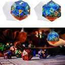 Large Polyhedral Dice Resin Mold - 2 Styles With Letter Number Silicone Mold for Epoxy Resin Crafts, DIY Room Decorations, RPG Games, DND, and Candle Making