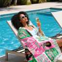 African Americans 30th Birthday Gifts for Women, 30 Year Old Birthday Gifts for Women Blanket 60"X 50", Pink Green 30th Birthday Gift for Woman, Gift for 30 Old Year Black Sister Daughter Female