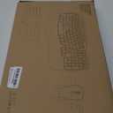 MEETION Ergonomic Keyboard and Mouse Wireless Combo, Wave Keys Natural Typing, 2.4G USB Receiver Wireless Keyboard with Wrist Rest, 4 Adjustable DPI Optical Mouse, Computer/Laptop/Windows/Mac, Black