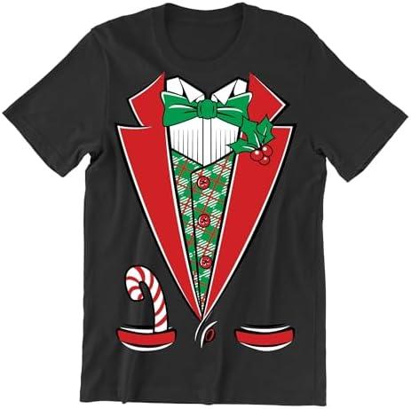Promotion & Beyond Christmas Santa Shirt Tuxedo Men's T-Shirt. 3XL
