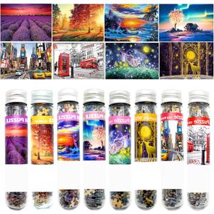 8 Pack Small Jigsaw Puzzles for Adults Challenging Puzzle Mini Jigsaw Puzzles for Adults 150 Pieces Puzzles 6 x 4 Inches