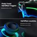 MYSTILUCK Wireless Pro Controller for PS5/PC/MAC/Mobile/Steam Deck, Gamepad with 7 Color RGB Lighting/Hall Effect Joystick&Trigger/Turbo/Programmable/Headset Jack/Dual Vibration/1500 mAh Battery