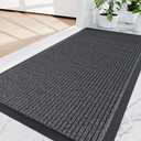 Amyracel Front Door Mat Indoor Outdoor Entrance, 24" x 72" All-Season Waterproof Doormat for Enterway, Heavy Duty Commercial Floor Mat, Fade Resistant, Rubber Back, Low Profile, Easy Clean, 2 Pack