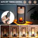 Candle Warmer Lamp with Timer, Electric Candle Warmer for Jar Candles, Dimmable Warming Light with 2 Bulbs, House Warming Gifts Bedroom Home Living Room Decor, Gifts for Mom (Beige)