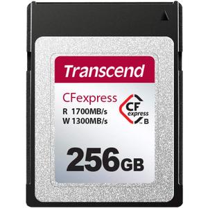 Transcend TS256GCFE820 CFexpress 820 Type B Memory Card for 4K Video Capture Ultra-Fast Transfer Speed of 1700 MB/s