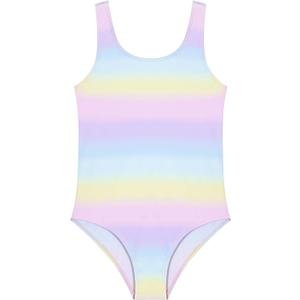 Girls One Piece Swimsuit Quick Dry Swimwear Beach Bathing Suit (11-12 Years, 3 Pink Purple)