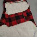 Malier Winter Coat for Dogs - Classic Plaid Fleece Cold Weather Jacket With Pocket, Windproof Warm Vest Clothes for Dogs (Red, Medium)