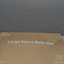 Extra Large Stone Bath Mat, 30'' x 17'' Diatomaceous Earth Non-Slip Stone Shower Mat, Super Absorbent Diatomite Stone Mats for Bathroom Dark Grey XL Plex