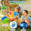 Bubble Gun Machine for Kids 4-8: 2-Pack Automatic Bubble Guns with 2 Bottles Refill Solution - Summer Outdoor Toys Bubble Blaster Maker Blower for Easter Party, 3x8x7 inches