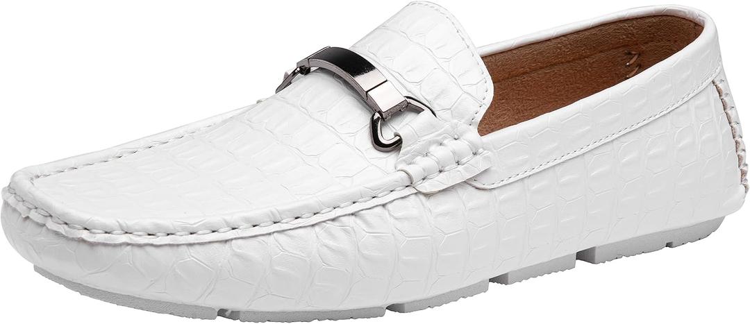 Jousen Men's Loafers Crocodile Printed Casual Loafers for Mens Slip On Shoes 11.5