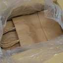 Ginkgo 100 Pcs Paper Gift Bags with Handles, Medium Size Brown Paper Bags 8x4.25x10.25 Inch, Kraft Bag Bulk for Party, Favor, Holiday, Goodie, Grocery and Shopping