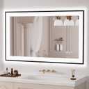 LOAAO 40"X24" LED Bathroom Mirror Black Framed