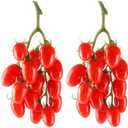 Artificial Tomato String, 2 Pack Simulation Artificial Lifelike Fake Fruits Vegetable Photography Props Home Kitchen Harvest Decoration (Red Tomato, 2pcs)