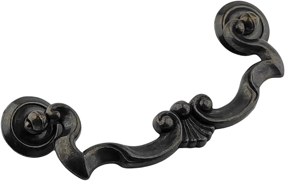 10-Pack 4.5" Hole Spacing Dark Antique Bronze Bail Drawer Pull Drop Swing Handles Cabinet Knob Hardware 114 mm 4 1/2" Centers Bail Pull- C-C: 4.5inch (10)