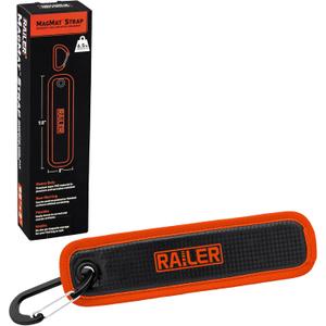 Railer MagMat Strap | Premium Magnetic Tool Pad with Carabiner. Durable Non-Slip Magnetic Tray Holds Up to 6.5lb | Efficient Tool Organizer for Workshop & Garage