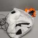 DomKom 8 FT Long Halloween Inflatable White Pumpkin Built in Colorful LED Lights, Holiday Blow up Yard Decoration for Halloween Party Outdoor, Garden Yard Lawn Decor