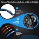 Hiseanllo Carbon Fiber Steering Wheel Cover 3PCS Set Anti-Slip, Scratch-Resistant, Universal Fit for 1416 Inch Wheels Interior Car Accessories for Cars, SUVs, Trucks (Black)