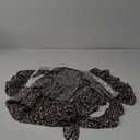 SweatyRocks Women's Floral Printed Lace Blouses Tie Back Ruffle Sleeve Square Neck Peplum Tops XL