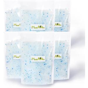 Made4Pets Cat Litter Crystals Kitty Litter Odor Control Crystal Litter Non-Clumping No Scooping Low Dust, Low Tracking, Lightweight, Dehydrates Waste, 19.8 lbs (6 x 3.3 lb Packs)