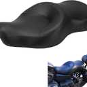 Motorcycle 2-Up Driver Passenger Seats Front Rear Cushion Pad Black Leather Replacement for Harley Davidson Sportster XL 883N XL 1200N