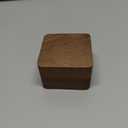 Wedding Ring Box for Proposal Ceremony Engagement Ring Holder for Wedding Day Handmade Wooden Rustic Ring Storage Box Christmas Gift (Square)