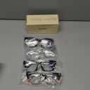 CCVOO +2.5 Oprah Style Reading Glasses for Women, Eyeglasses, Blue Light Readers for Women, Computer Eye Glasses, Cheaters (Black+black and Pink + Black Leopard + Grey)