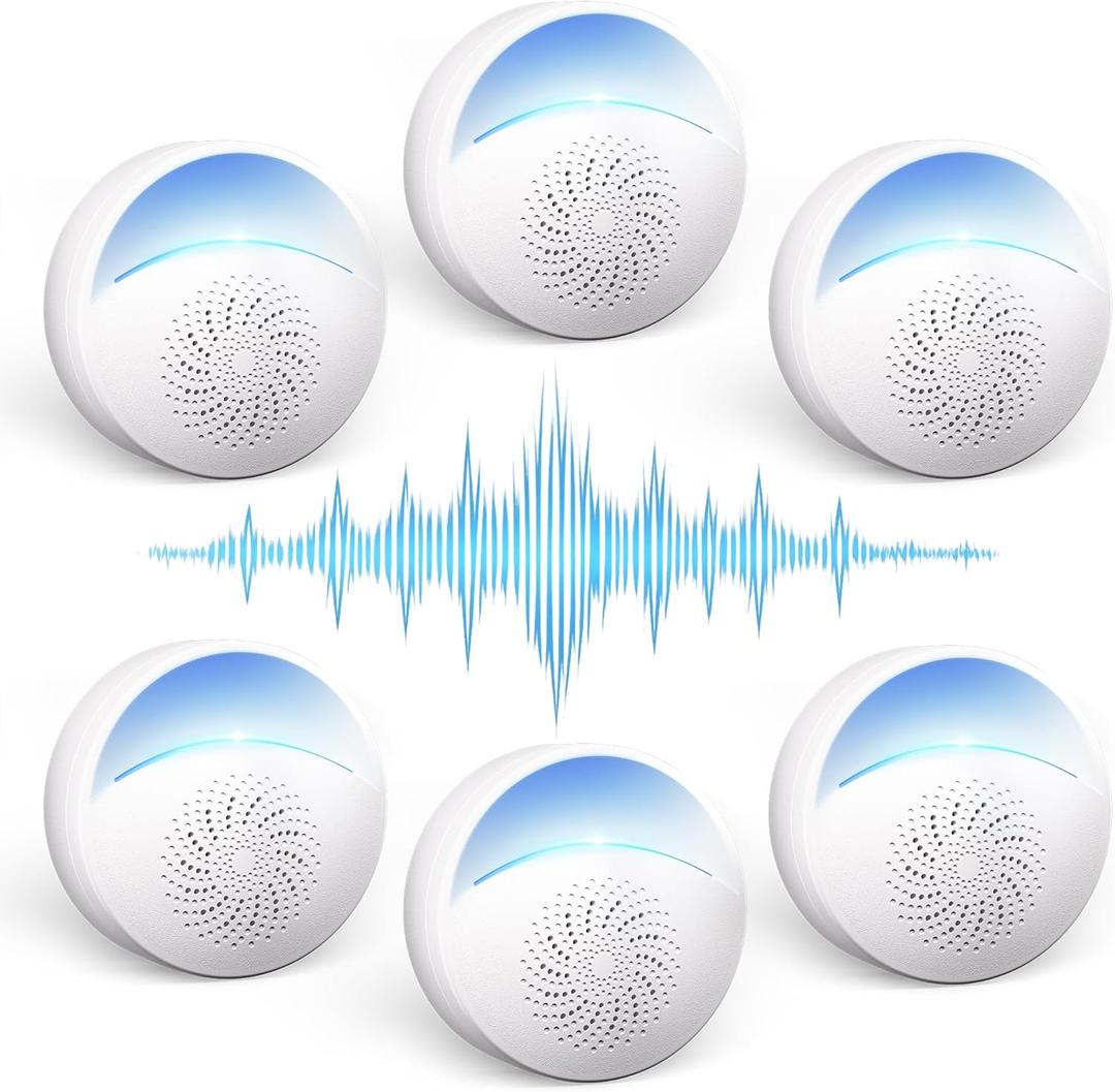 [2025 Upgraded] Ultrasonic Insect & Pest Indoor Repeller, Plug-in Control Electronic Repellent for Roach, Rodent, Mouse, Bugs, Mosquito, Spider, Mice, Ant, Home, Kitchen, Garage (6 Pack)