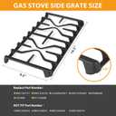 Upgraded WB31X27151 Side Stove Grate Replacement for Ge General Electric Stove Parts,WB31X24736 Cast Iron Burner Cooking Grate Rack for General Electric JGBS66REKSS JGB735SPSS Stove Rack,2 Pack