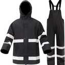 Rizzon Rain Suits for Men Women Waterproof Heavy Duty Rain Gear Hi-Vis Rain Jacket & Pants for Fishing, Camping XXL