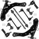 10 PCS Set Front Lower Control Arm fit for Hyundai Elantra 2001-2006 Suspension Kit With Ball Joint Tie Rod Ends Sway Bar End Link