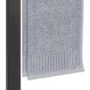 Hand Towel Holder Stand for Bathroom, L- Shaped Standing Hand Towel Rack, Towel Bar Kitchen Vanity Countertop Organizer, SUS304 Stainless Steel Material, Marble Base (Matte Black)