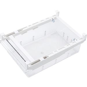 Refrigerator Drawer Organizer Large Capacity Transparent Rectangular Fridge Under Shelf Drawer Organizer Bin for Deli Meat, Drinks, Fruit, Vegetable, Kitchens