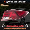 TODO Outer Tail Light Assembly Compatible with 2019 2020 Hyundai Elantra, Halogen Rear Lamp with Bulbs, Fits Eco Limited SE SEL Sport Value, Replaces 92402-F3500 HY2805159（Right Passenger Side）