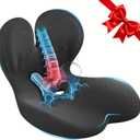 Car Seat Cushion with Lumbar Support for Long Driving Truck/RV, Ergonomic Memory Foam Office Chair Cushion for Sciatica, Tailbone & Lower Back Relief, Ideal Gift for Driver & Office Worker (Embroider)