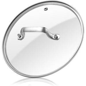 Antrader Tempered Glass Lid,9" Glass Covers for Pots,Pans and Skillets,1Set,Clear