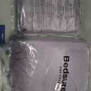 Bedsure Queen Comforter Set - Bed in a Bag Queen Size Bedding 7 Pieces, GentleSoft Pintuck Bed Set Gift for Family, Pinch Pleat Grayish Purple Comforter with Sheets, Pillowcases & Shams