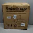 Umbrella Base with Wheels, Umbrella Stand Base Heavy Duty 100lb Windproof, Fillable Umbrella Base Mobile Square Umbrella Stand Outdoor Base for Patio, Deck, Poolside, Lawn, Fits Most Sized Umbrellas, Large