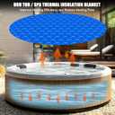 Solar Bubble Hot Tub Spa Cover for 6FT Round Circle Inflatable Swimming Pool Blanket Thermal Floating Insulation 16 Mil Bubble Solar Covers for Indoor Outdoor Spa Hot Tub Wrap Covers