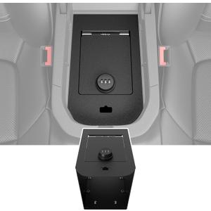 Center Console Safe Organizer Compatible with 2019-2025 Toyota RAV4 Lock Box Console Safe Vault Replacement for 2019-2025 Toyota RAV4 Accessories