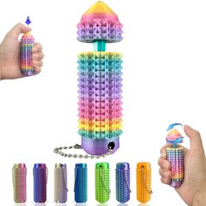 Christmas Stocking Stuffer Button Clicks,Floating Spinners,Portable Stim Tool,Little Ouchies 3-in-1 Design for Stress Relief,Spiky Grippie Stim,3D Printed Toys Pain Stim Fidget,Pocket Mini Fidget Toy