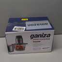 GANIZA Food Processors, Electric Food Chopper with Meat Grinder & Vegetable Chopper - 2 Bowls (8 Cup+8 Cup) with Powerful 450W Copper Motor - Includes 2 Sets of Bi-Level Blades (Grey) (Gray)