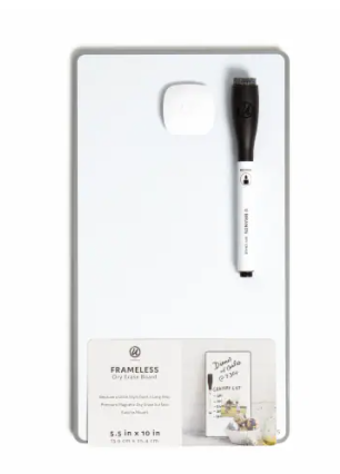 U Brands Frameless Magnetic Dry Erase Board